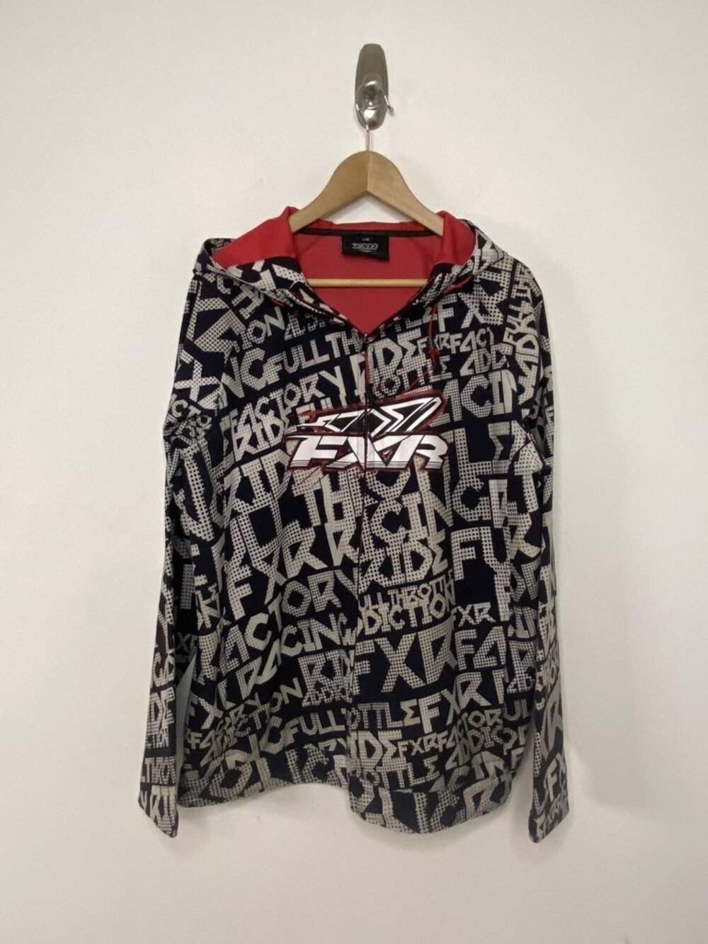 FXR Full Throttle Spellout Men L Jacket Black Hooded
